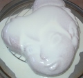 Frosting covering Tink's face Frosting covering Tink's face